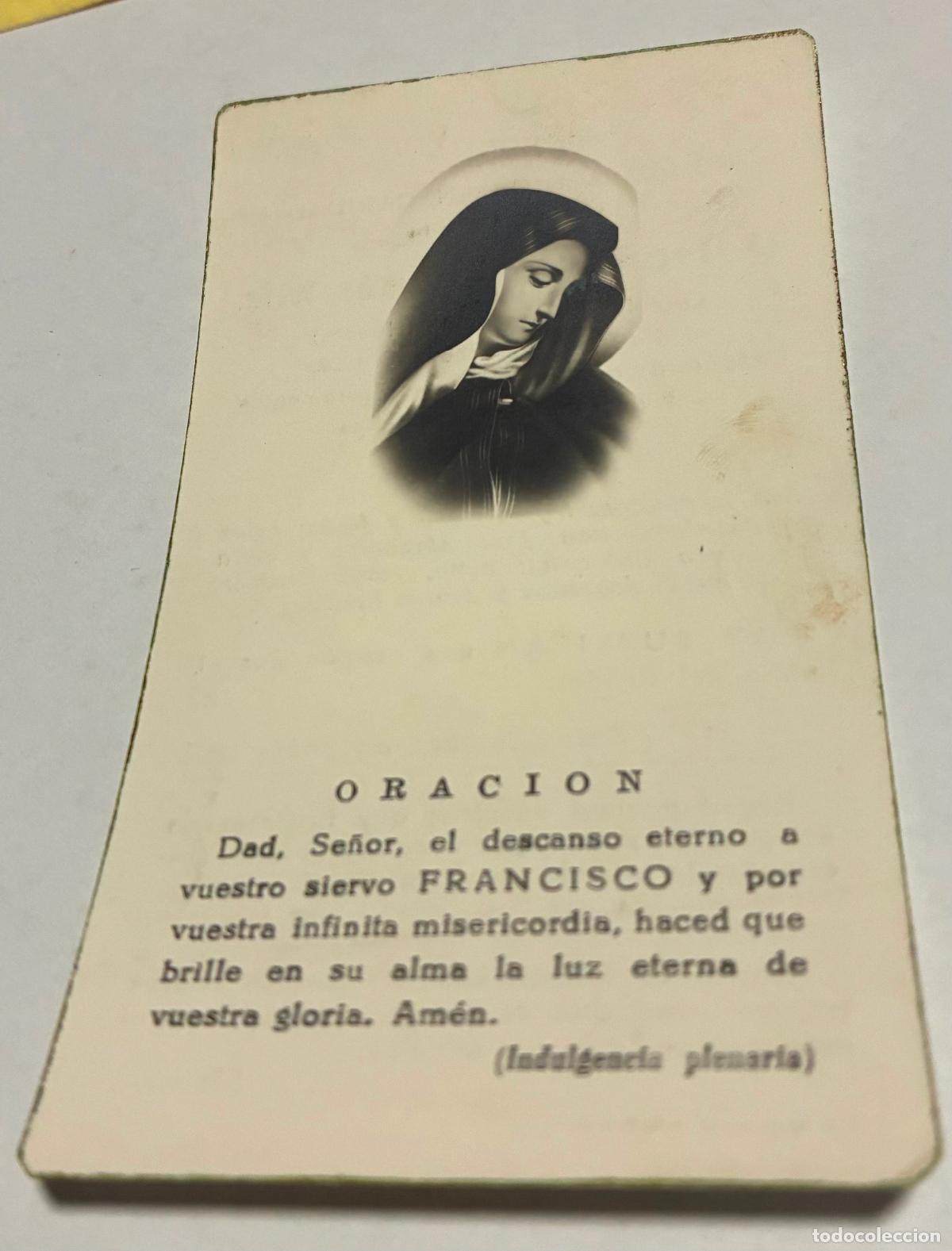 Otros Art&iacute;culos de Coleccionismo en Papel: ANTIGUO RECORDATORIO FALLECIMIENTO A&Ntilde;OS 50