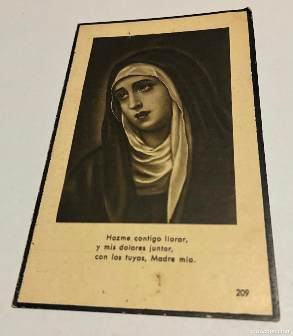 Otros Art&iacute;culos de Coleccionismo en Papel: ANTIGUO RECORDATORIO FALLECIMIENTO A&Ntilde;OS 50,
