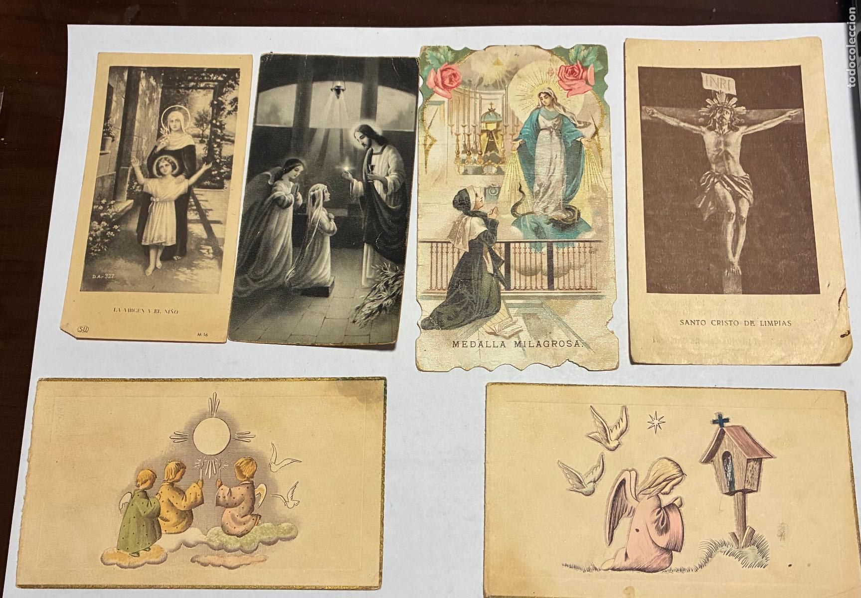 Otros Art&iacute;culos de Coleccionismo en Papel: ANTIGUO LOTE ESTAMPAS RELIGIOSAS A&Ntilde;OS 20,50 Y 60