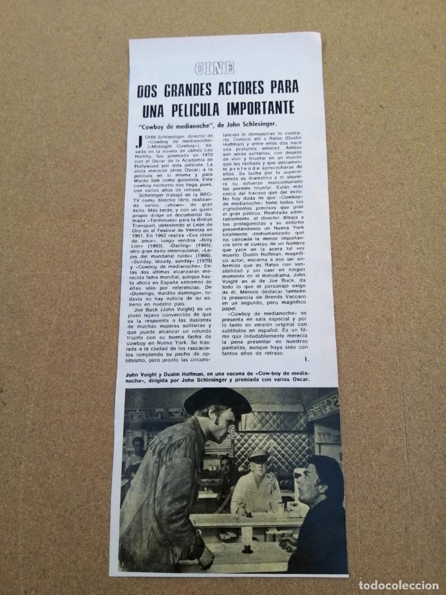 Otros Art&iacute;culos de Coleccionismo en Papel: ARTICULO DE PRENSA. COWBOY DE MEDIANOCHE