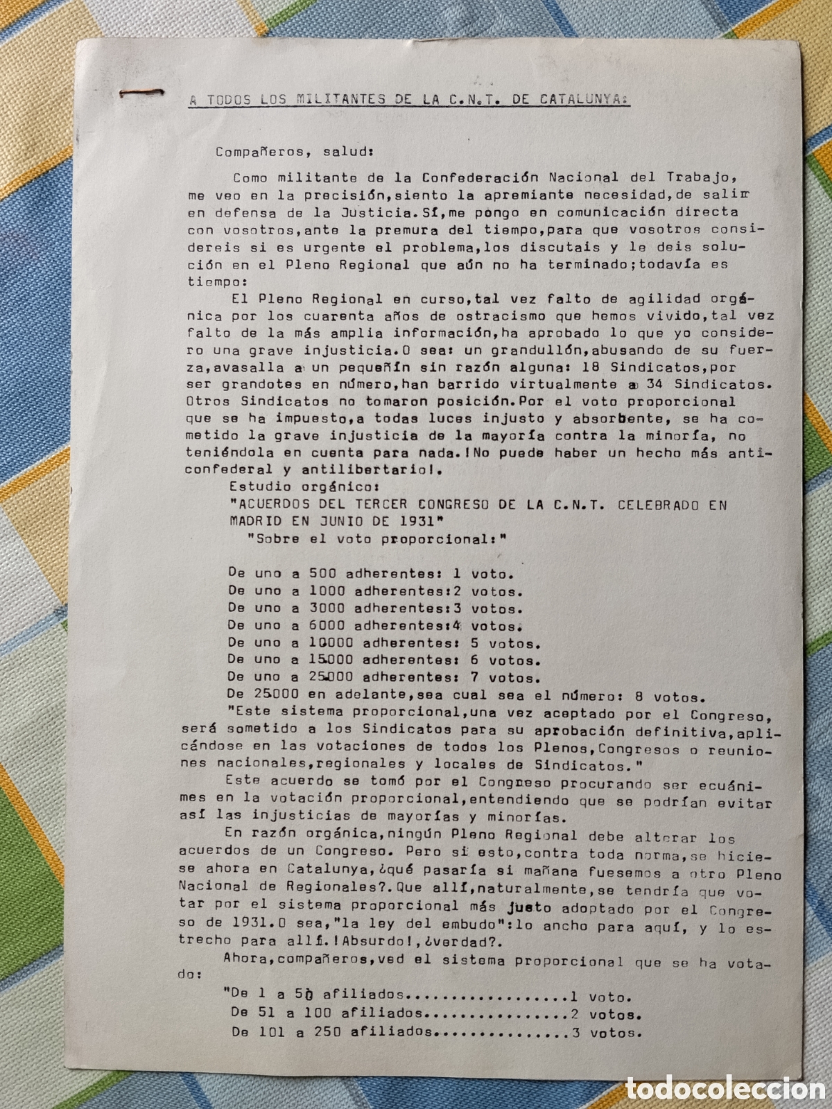 Otros Art&iacute;culos de Coleccionismo en Papel: Publicaci&oacute;n pol&iacute;tica transici&oacute;n CNT anarquista.libertario.1977.copel.fai.poum.anarco