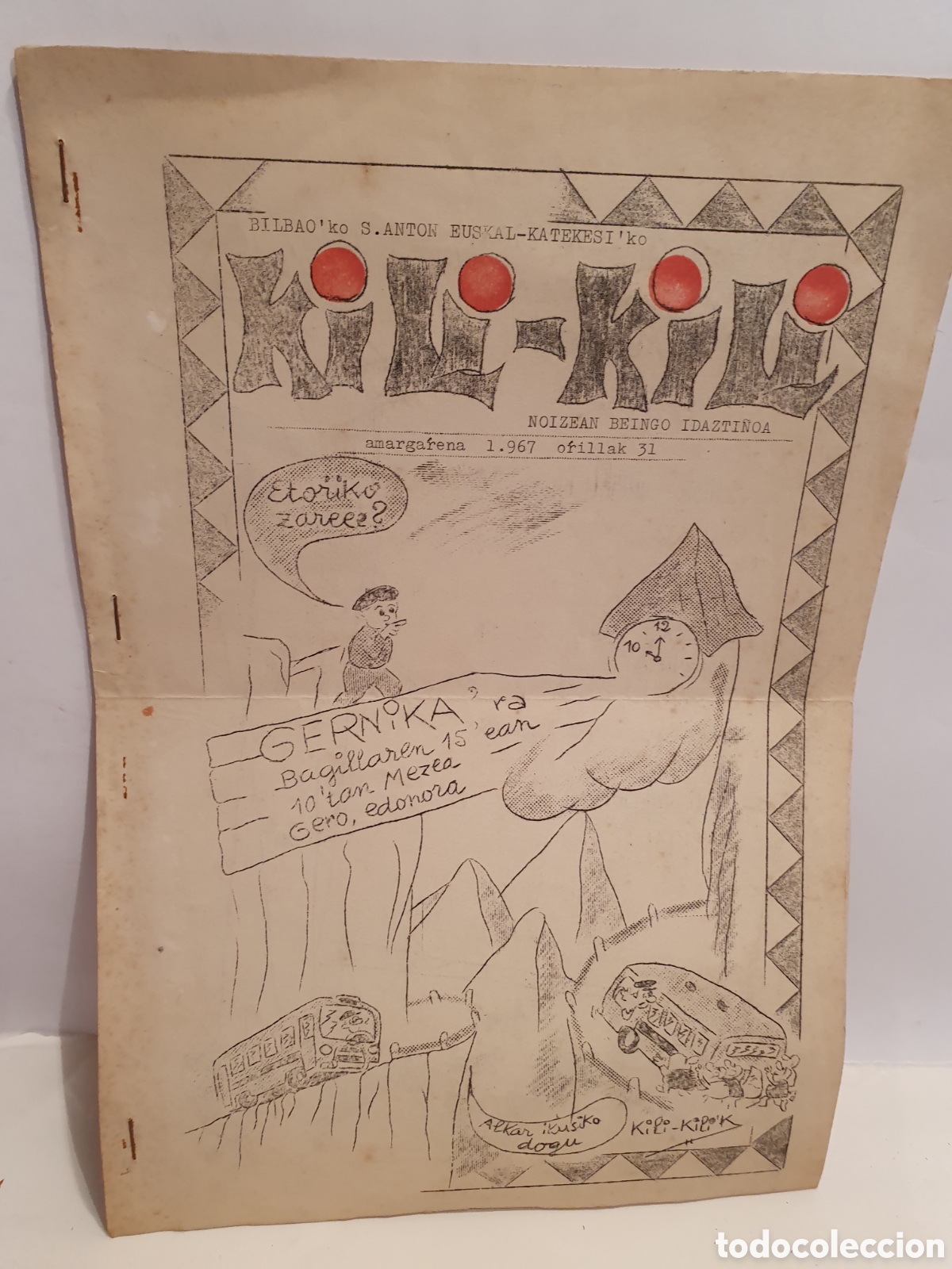 Otros Art&iacute;culos de Coleccionismo en Papel: KILI-KILI. 1967. BILBAO'KO SAN ANTON EUSKAL-KATEKESI'KO. PARA LEER Y ESCRIBIR EN EUSKERA.