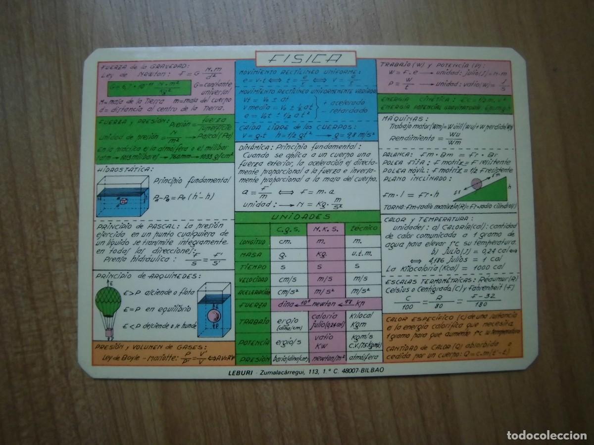 Otros Art&iacute;culos de Coleccionismo en Papel: FICHA F&Iacute;SICA LEBURI ZUMALACARREGUI BILBAO