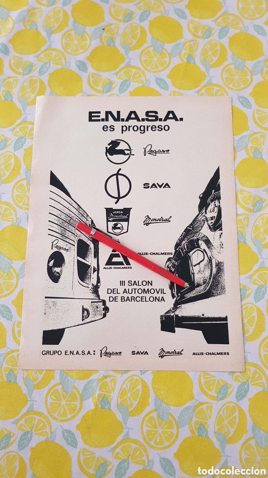 Otros Art&iacute;culos de Coleccionismo en Papel: Publicidad camion pegaso