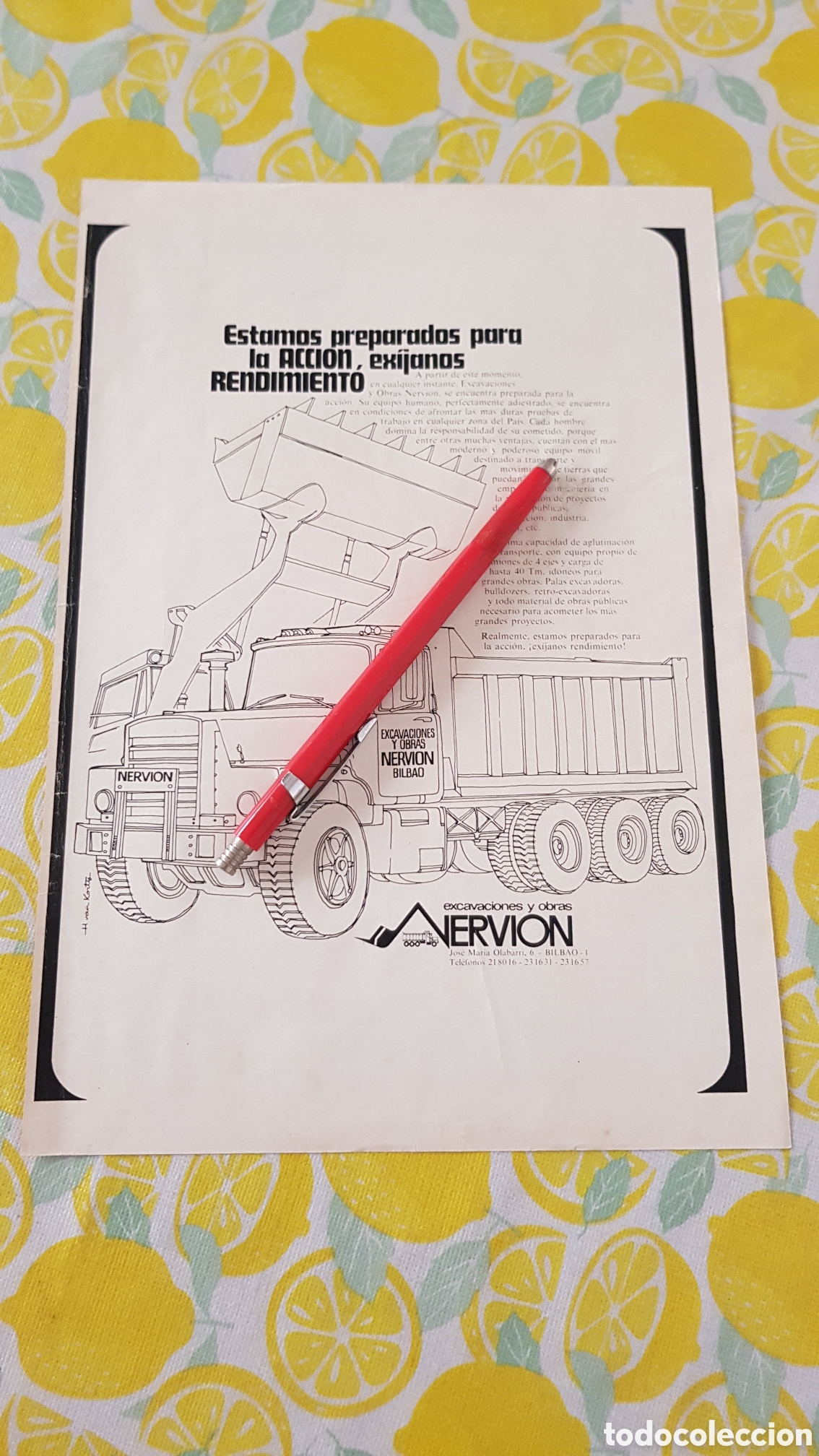 Otros Art&iacute;culos de Coleccionismo en Papel: Excavaciones y obras Nervion