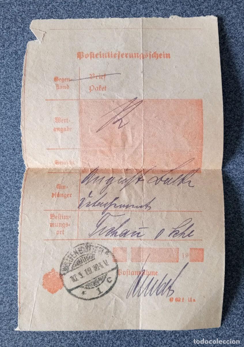 Otros art&iacute;culos de coleccionismo en papel: Recibo Correos alem&aacute;n - Foto 1