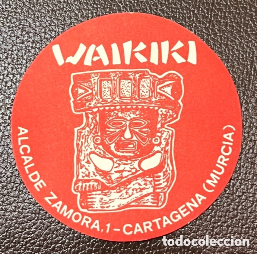 Otros Art&iacute;culos de Coleccionismo en Papel: Posavasos. WAIKIKI. Cartagena. Murcia. A&ntilde;os 70.