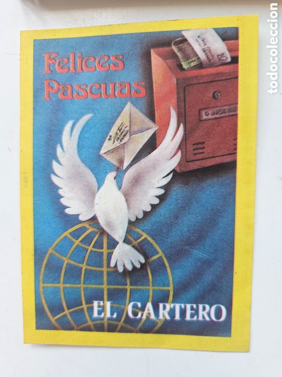 Sammelleidenschaft Andere Papierartikel: Tarjeta de felicitaci&oacute;n de Navidad El cartero Le desea, Felices Pascuas ed. Moragon