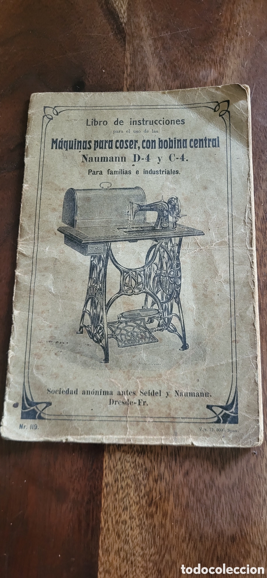 Otros Art&iacute;culos de Coleccionismo en Papel: Instrucciones m&aacute;quinas de coser Naumann