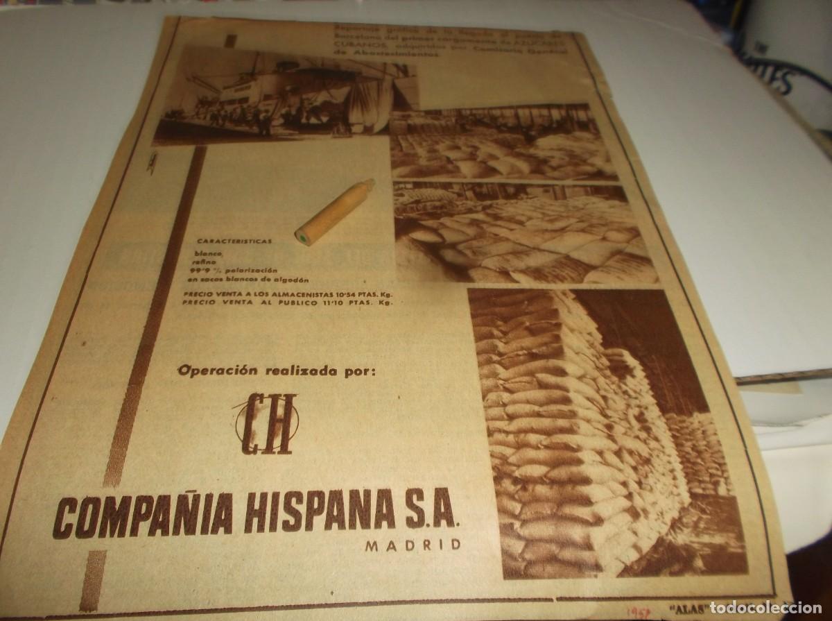 Otros Art&iacute;culos de Coleccionismo en Papel: RECORTE A&Ntilde;O 1957(BARCELONA)LLEGADA PUERTO 1&ordm; CARGAMENTO D AZ&Uacute;CARES CUBANO/S.SEBASTIAN EMPRESA ELCANO