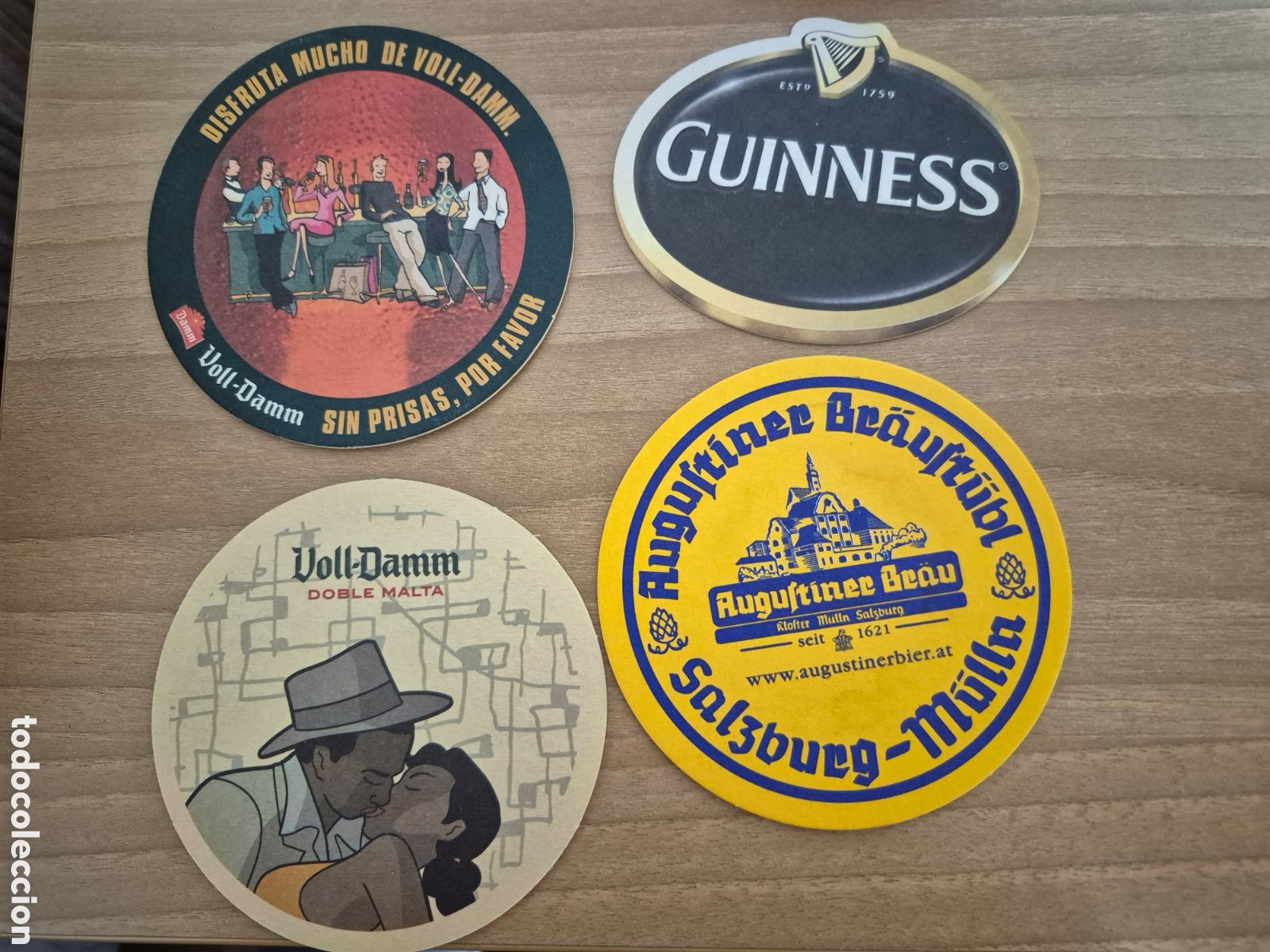 Otros Art&iacute;culos de Coleccionismo en Papel: 4 Posa gots de diferentes cerveses