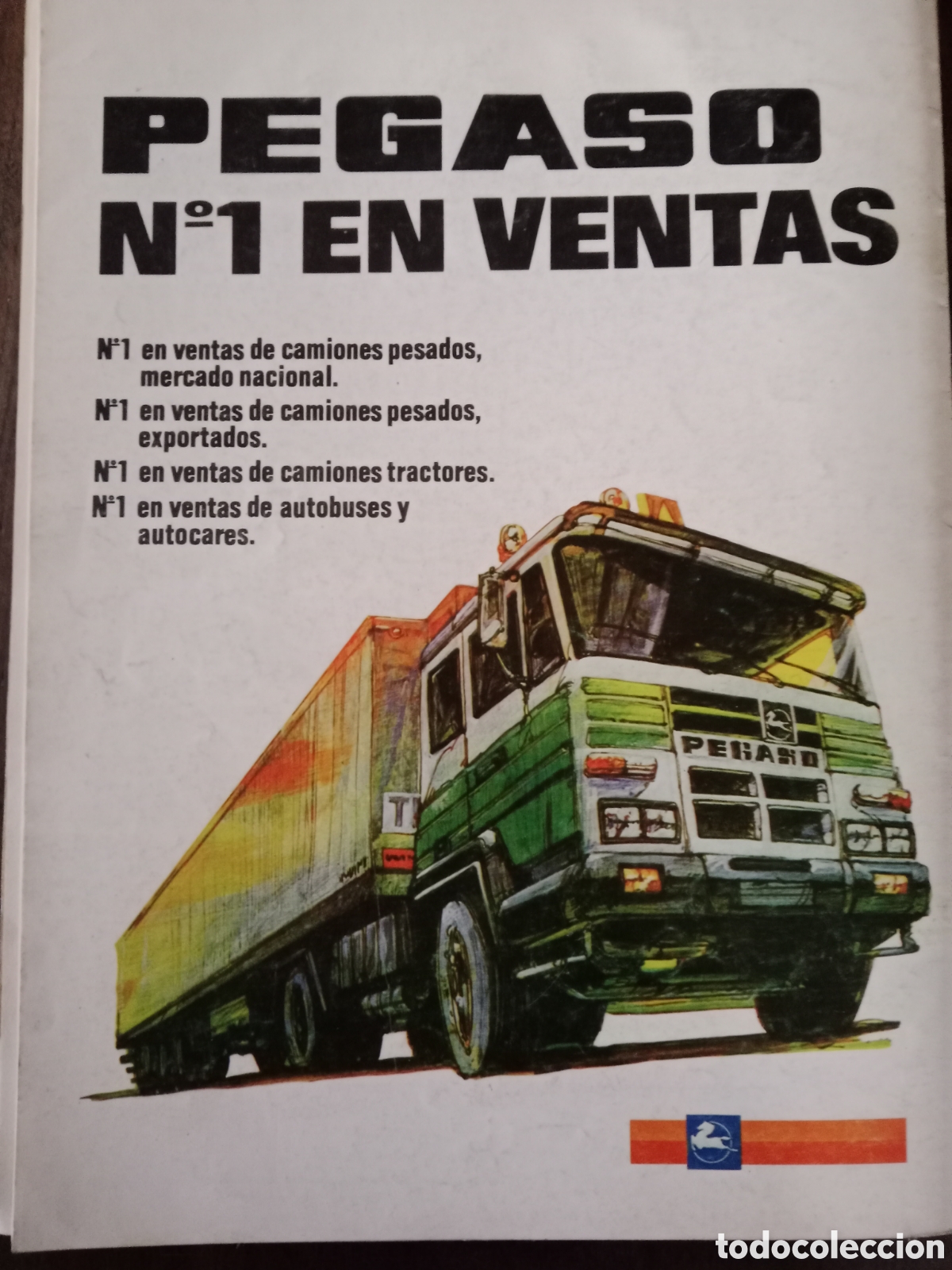 Otros Art&iacute;culos de Coleccionismo en Papel: Publicidad cami&oacute;n Pegaso de 1982
