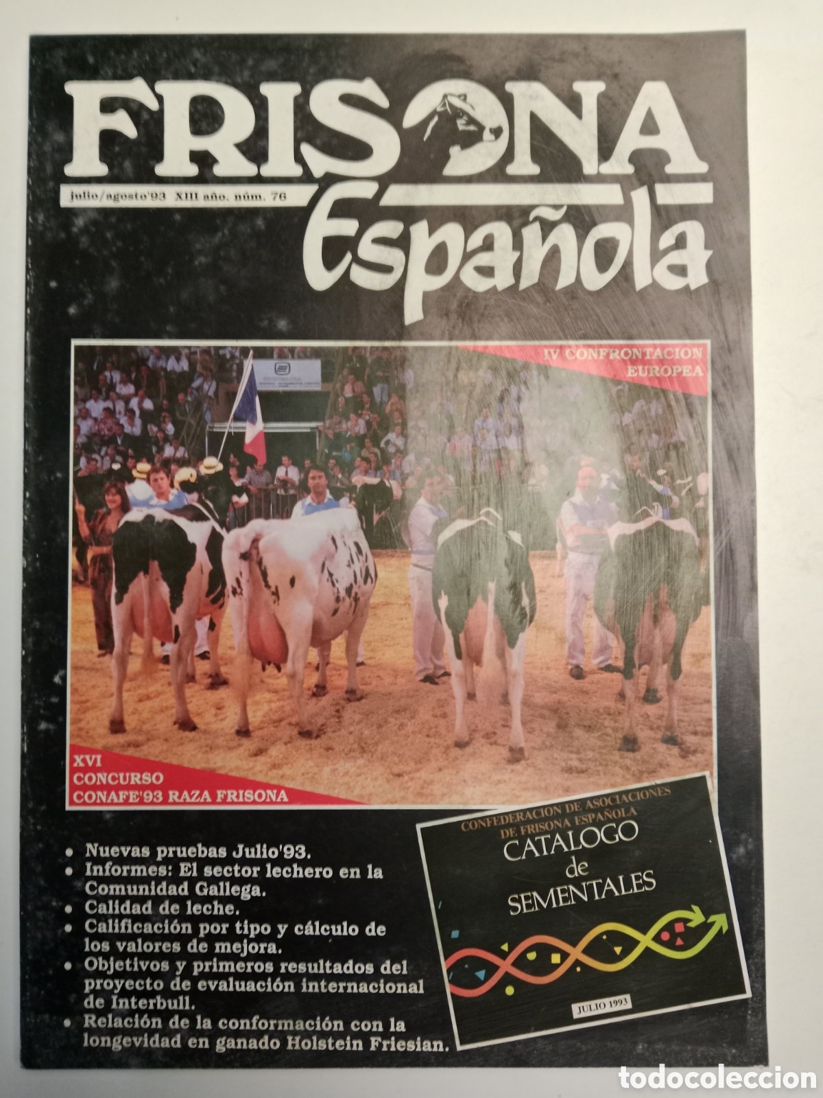 Otros Art&iacute;culos de Coleccionismo en Papel: Revista frisona espa&ntilde;ola n. 76 de 1993 ganader&iacute;a vacas