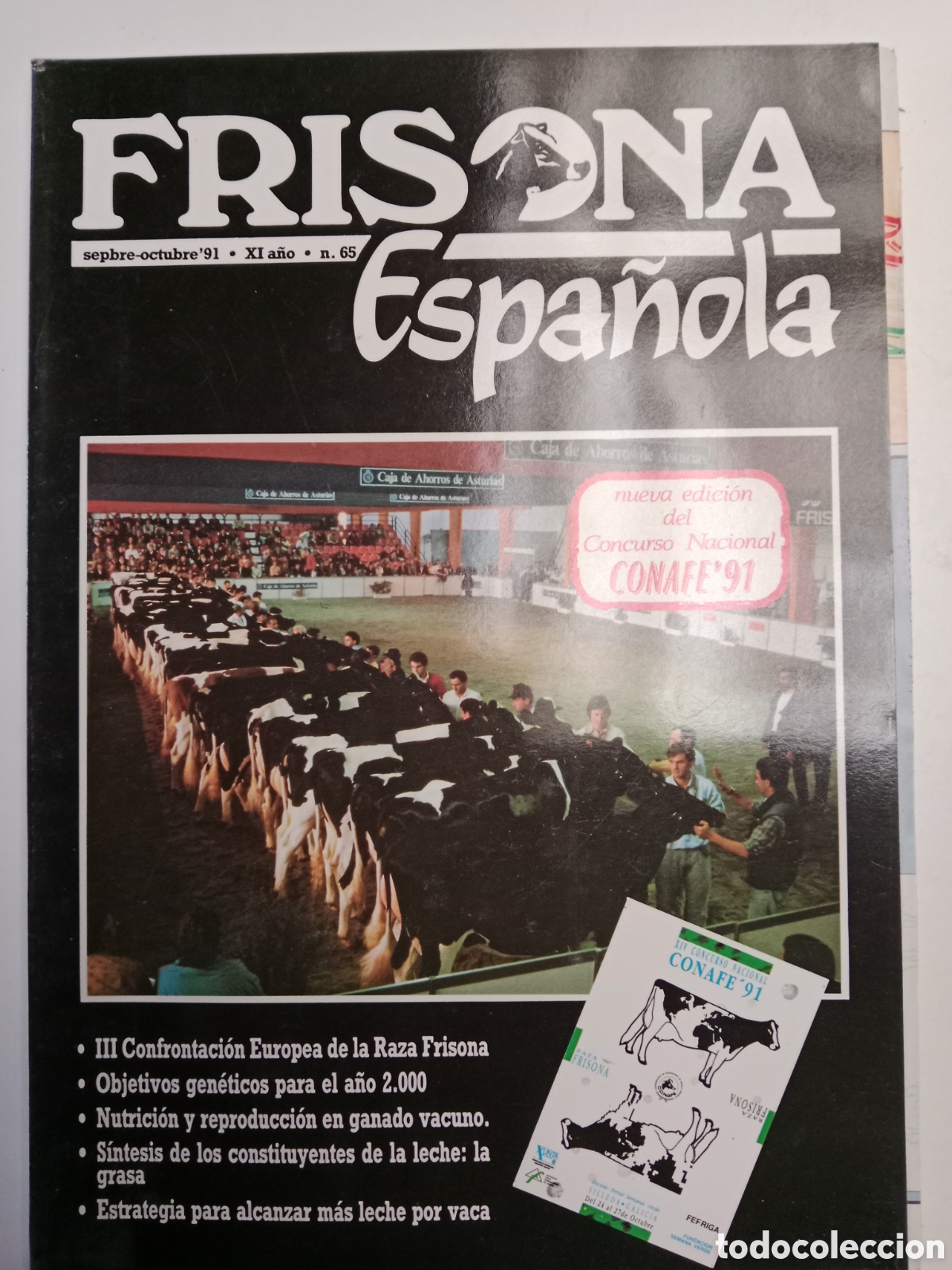 Otros Art&iacute;culos de Coleccionismo en Papel: Revista frisona espa&ntilde;ola n. 65 de 1991 ganader&iacute;a vacas