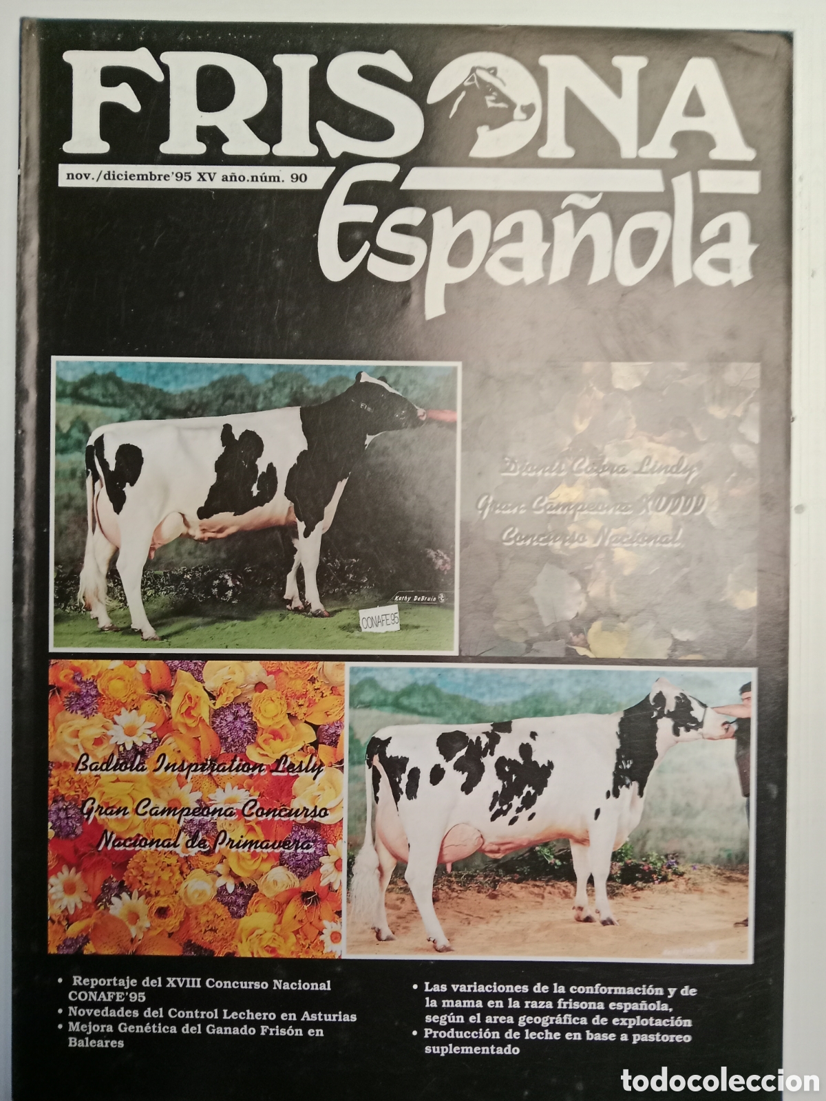 Otros Art&iacute;culos de Coleccionismo en Papel: Revista frisona espa&ntilde;ola n. 90 de 1995 ganader&iacute;a vacas