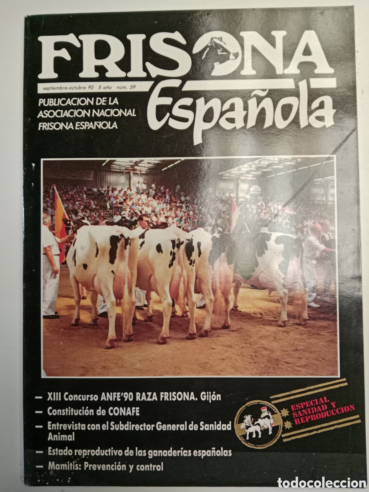 Otros Art&iacute;culos de Coleccionismo en Papel: Revista frisona espa&ntilde;ola n. 59 de 1990 ganader&iacute;a vacas