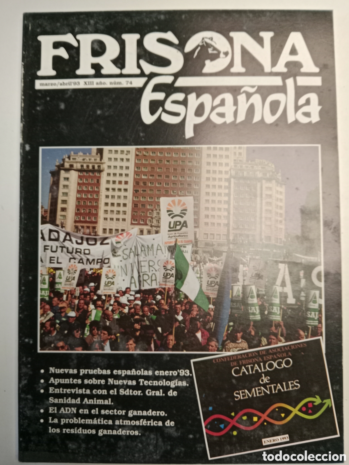 Otros Art&iacute;culos de Coleccionismo en Papel: Revista frisona espa&ntilde;ola n 74 de 1993 ganader&iacute;a vacas