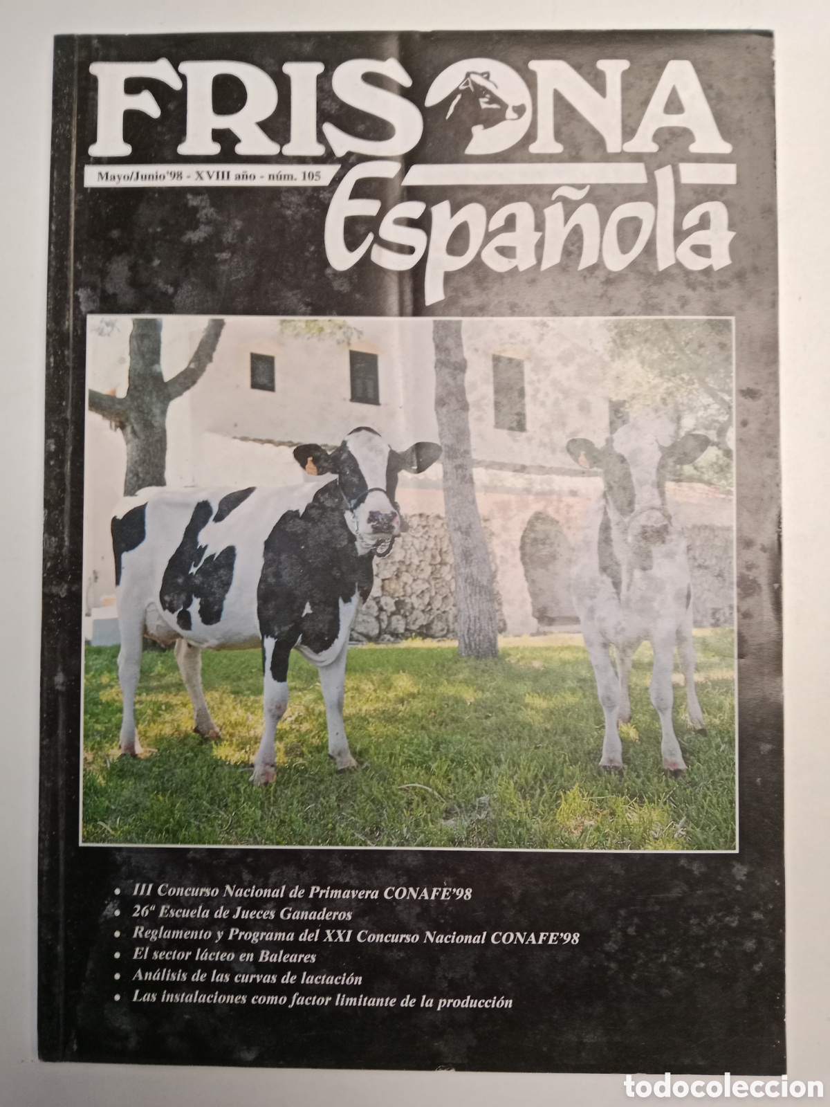 Otros Art&iacute;culos de Coleccionismo en Papel: Revista frisona espa&ntilde;ola n. 105 de 1998 ganader&iacute;a vacas