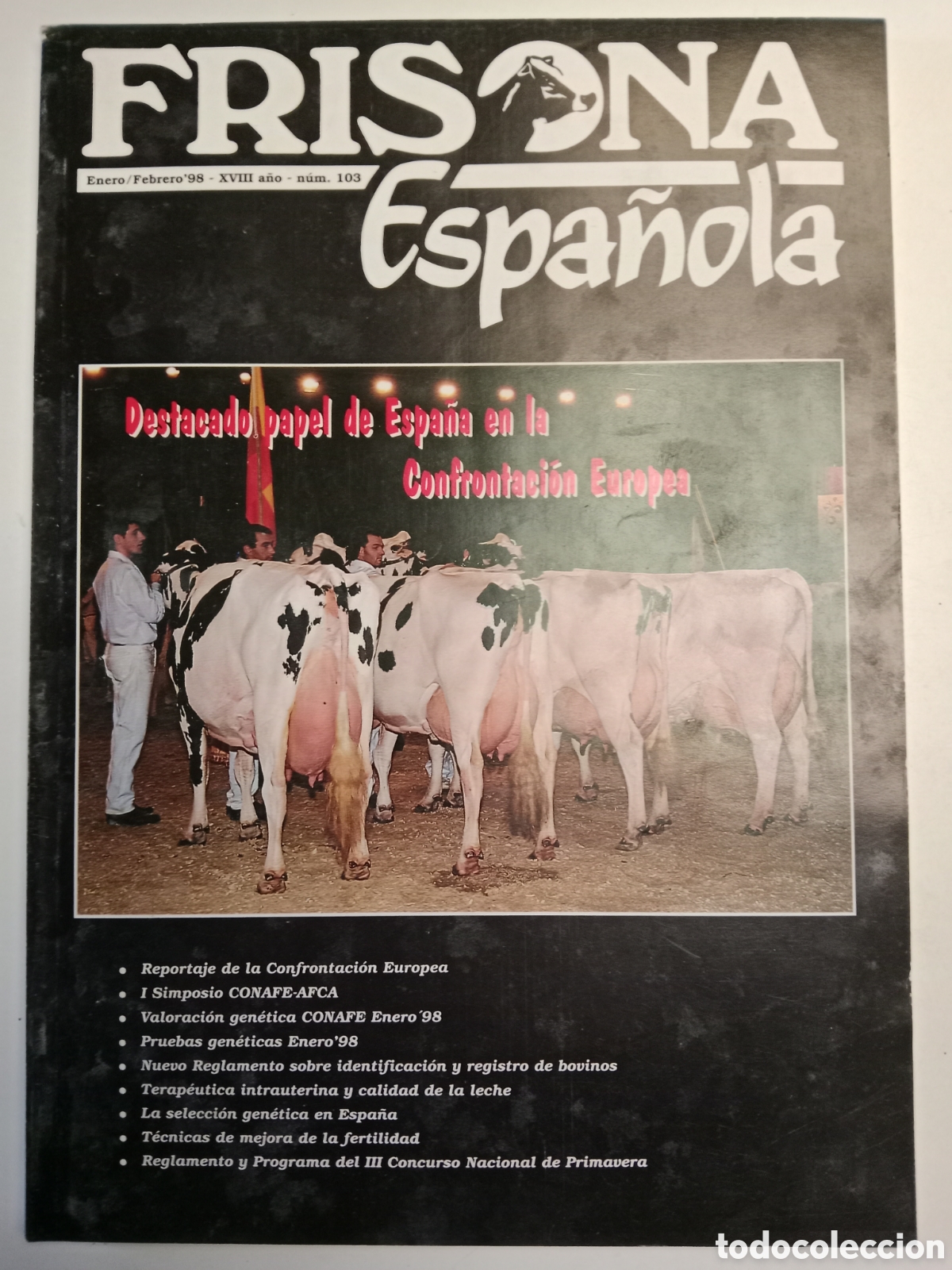 Otros Art&iacute;culos de Coleccionismo en Papel: Revista frisona espa&ntilde;ola n. 103 de 1998 ganader&iacute;a vacas
