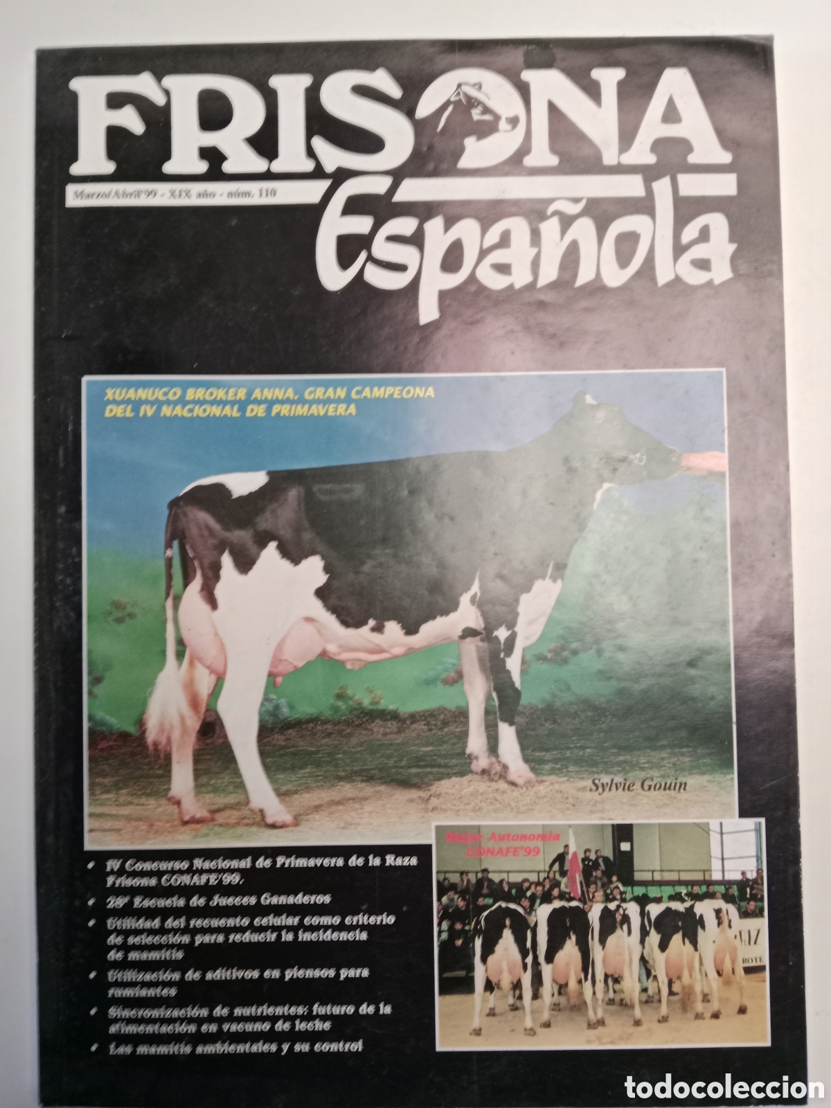 Otros Art&iacute;culos de Coleccionismo en Papel: Revista frisona espa&ntilde;ola n. 110 de 1999 ganader&iacute;a vacas