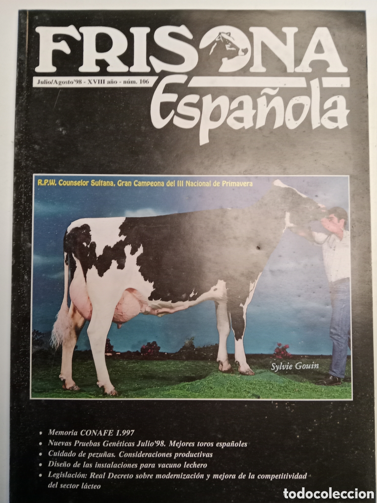Otros Art&iacute;culos de Coleccionismo en Papel: Revista frisona espa&ntilde;ola n. 106 de 1998 ganader&iacute;a vacas
