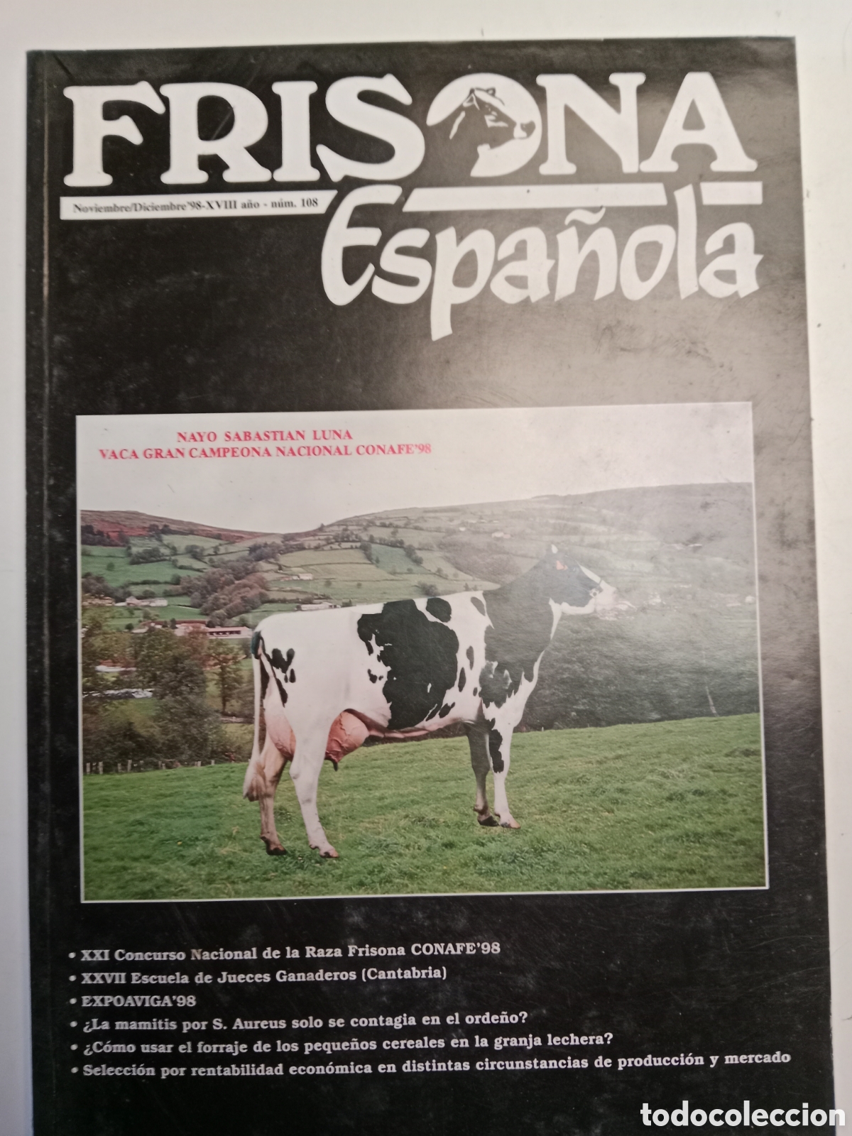Otros Art&iacute;culos de Coleccionismo en Papel: Revista frisona espa&ntilde;ola n. 108 de 1998 ganader&iacute;a vacas