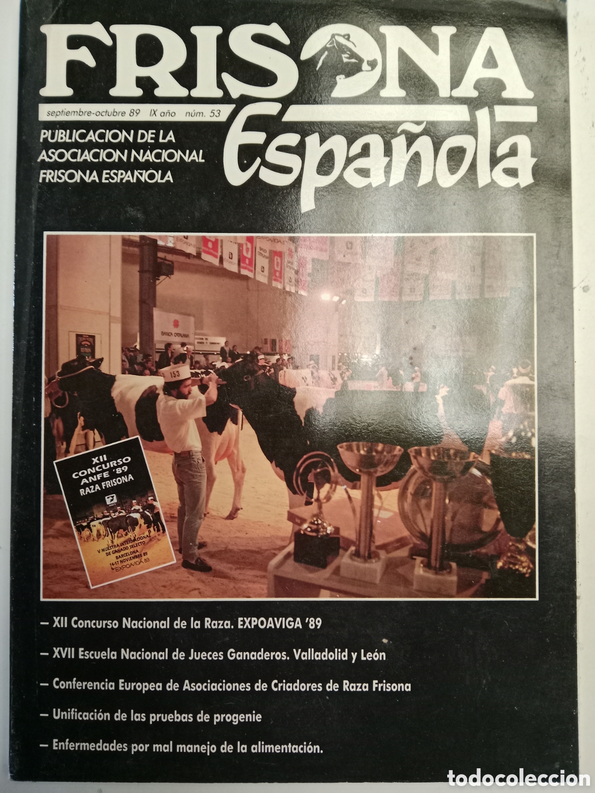 Otros Art&iacute;culos de Coleccionismo en Papel: Revista frisona espa&ntilde;ola n. 53 de 1989 ganader&iacute;a vacas
