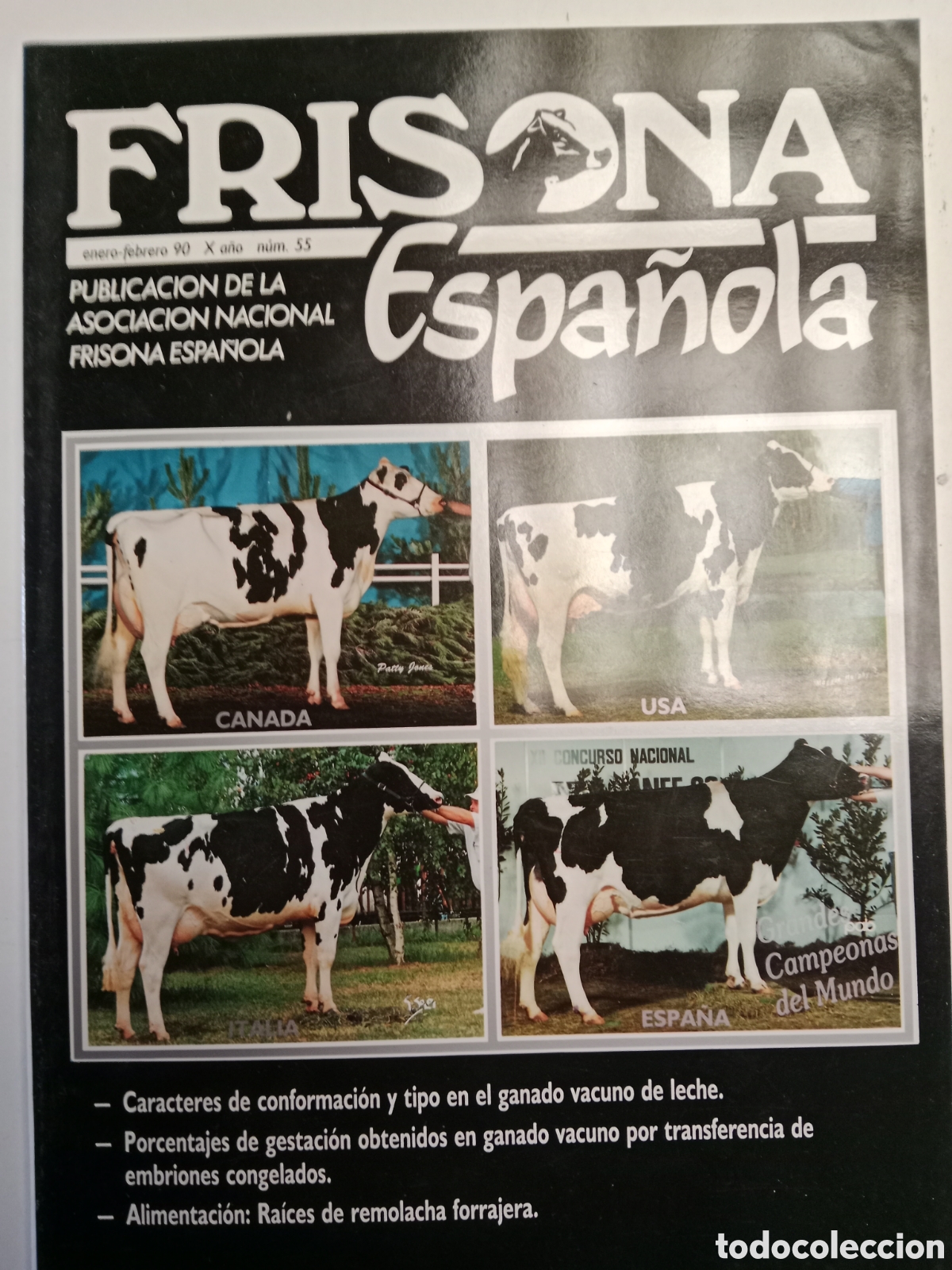 Otros Art&iacute;culos de Coleccionismo en Papel: Revista frisona espa&ntilde;ola n. 55 de 1990 ganader&iacute;a vacas