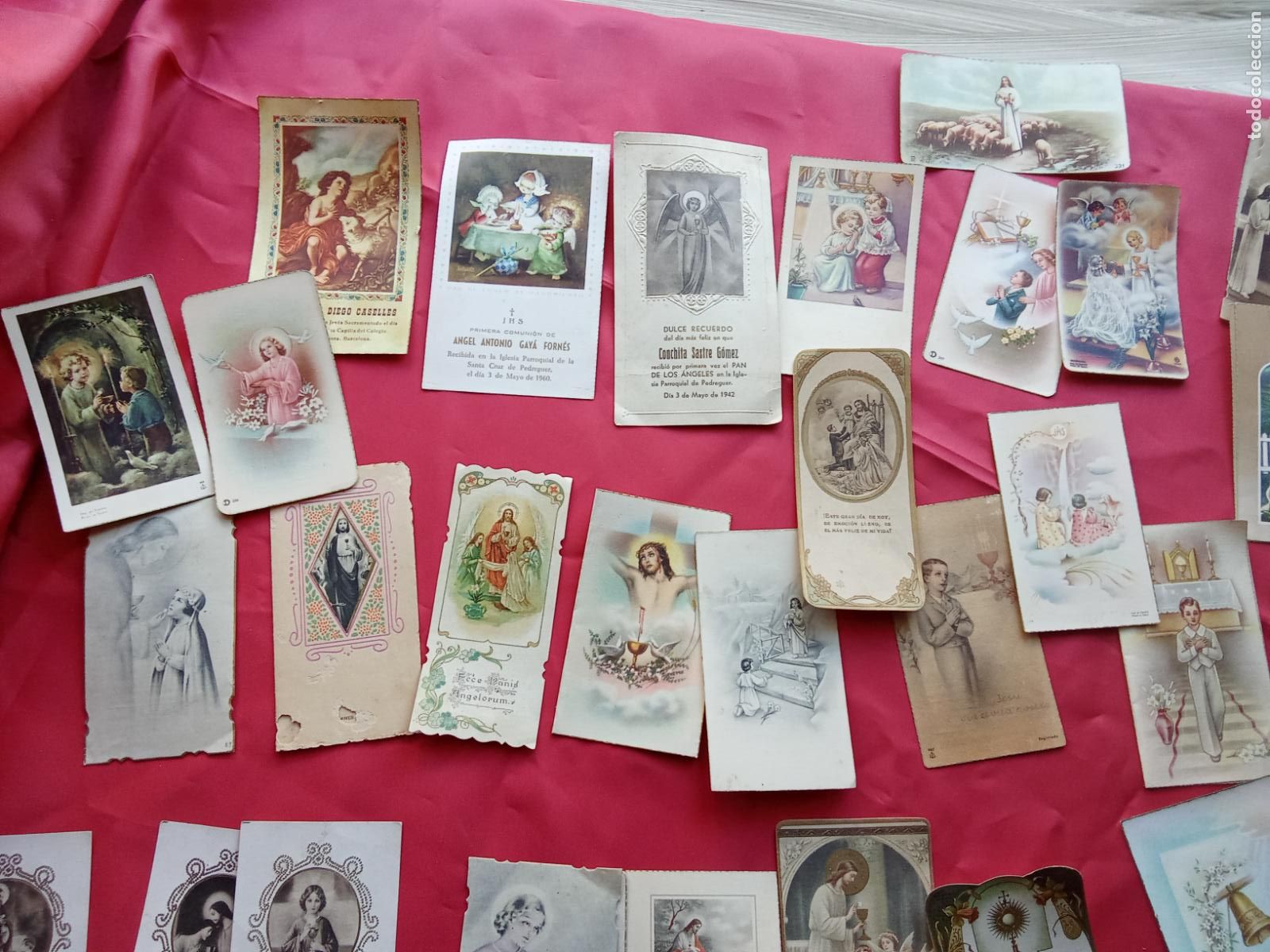 Otros Art&iacute;culos de Coleccionismo en Papel: Lote recordatorio 1&ordf; comuni&oacute;n 1917-1960 Pedreguer - Alicante Papel.124