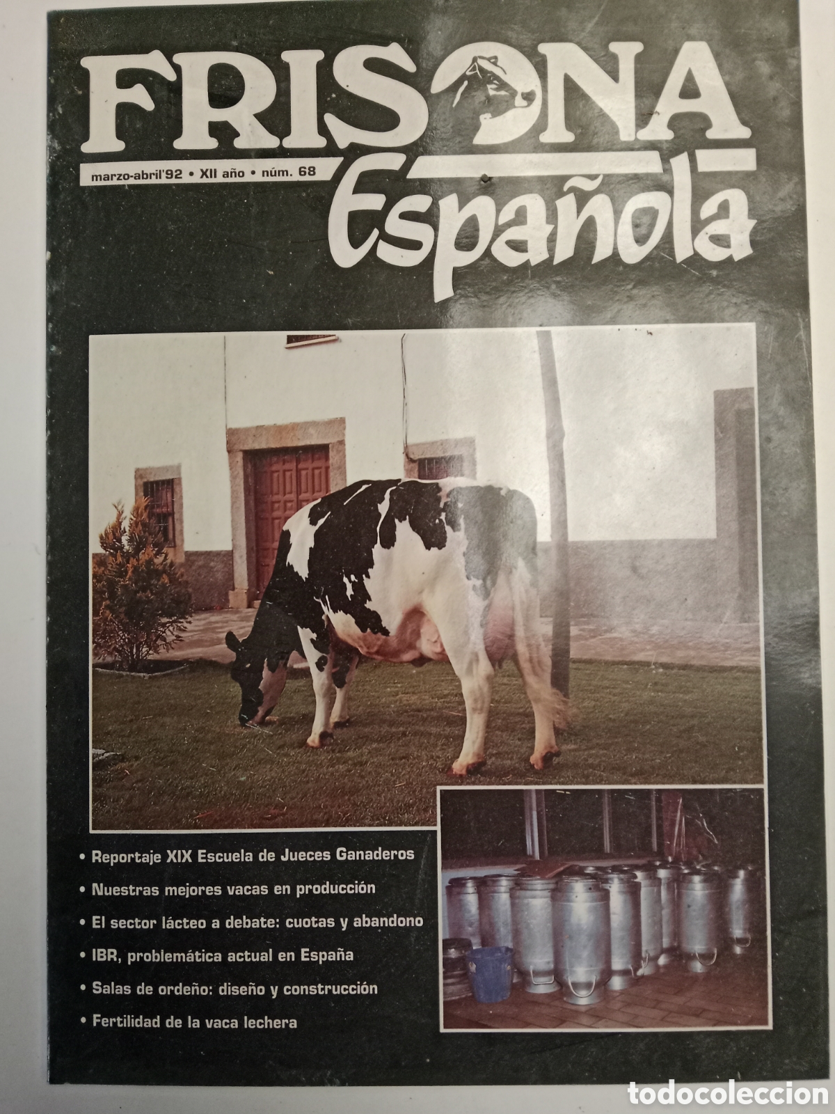 Otros Art&iacute;culos de Coleccionismo en Papel: Revista frisona espa&ntilde;ola n. 68 de 1992 ganader&iacute;a vacas