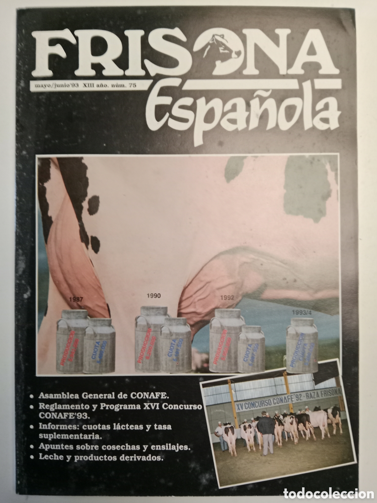 Otros Art&iacute;culos de Coleccionismo en Papel: Revista frisona espa&ntilde;ola n. 75 de 1993 ganader&iacute;a vacas