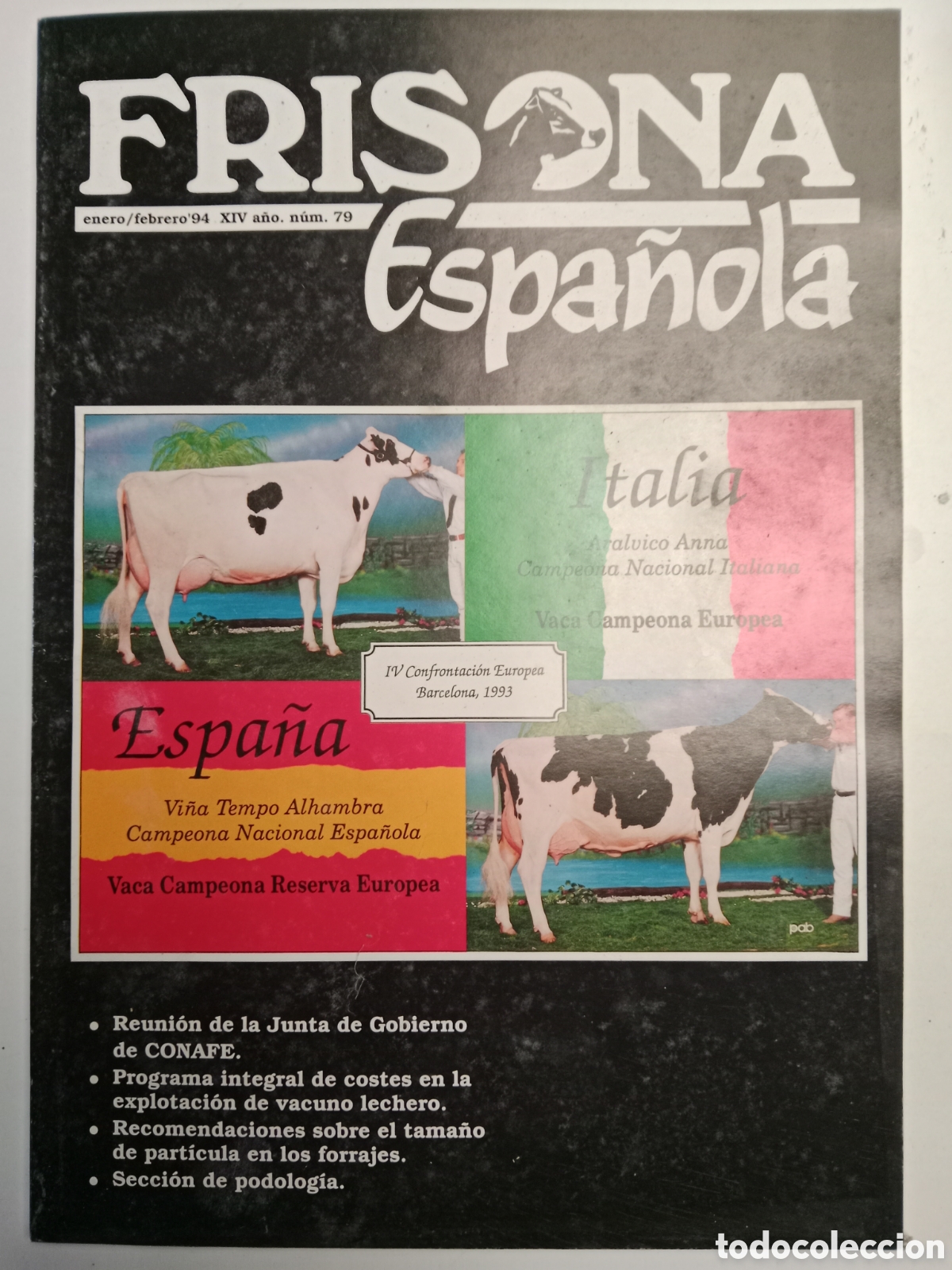 Sammelleidenschaft Andere Papierartikel: Revista frisona espa&ntilde;ola n. 79 de 1994 ganader&iacute;a vacas