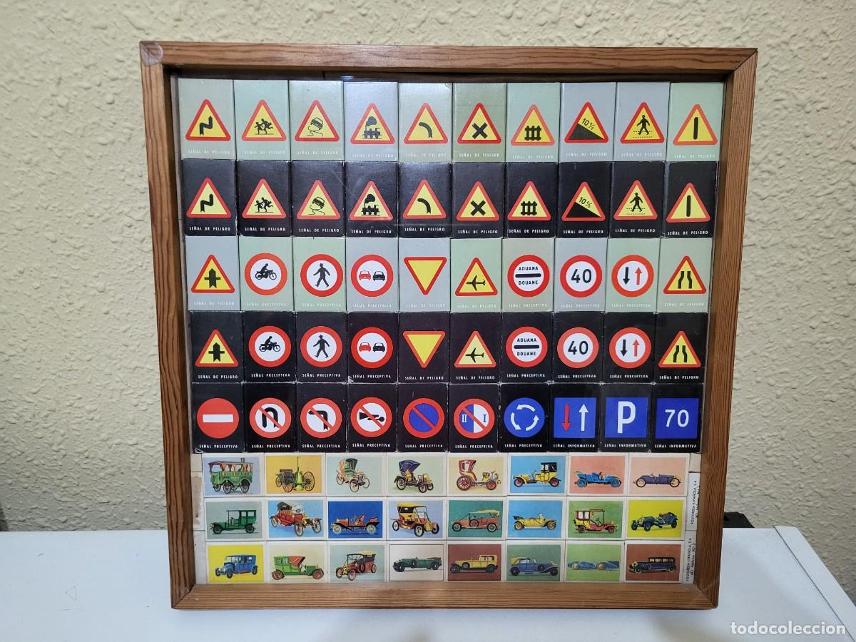 Otros Art&iacute;culos de Coleccionismo en Papel: Colecci&oacute;n cajas de cerillas antiguas enmarcadas.