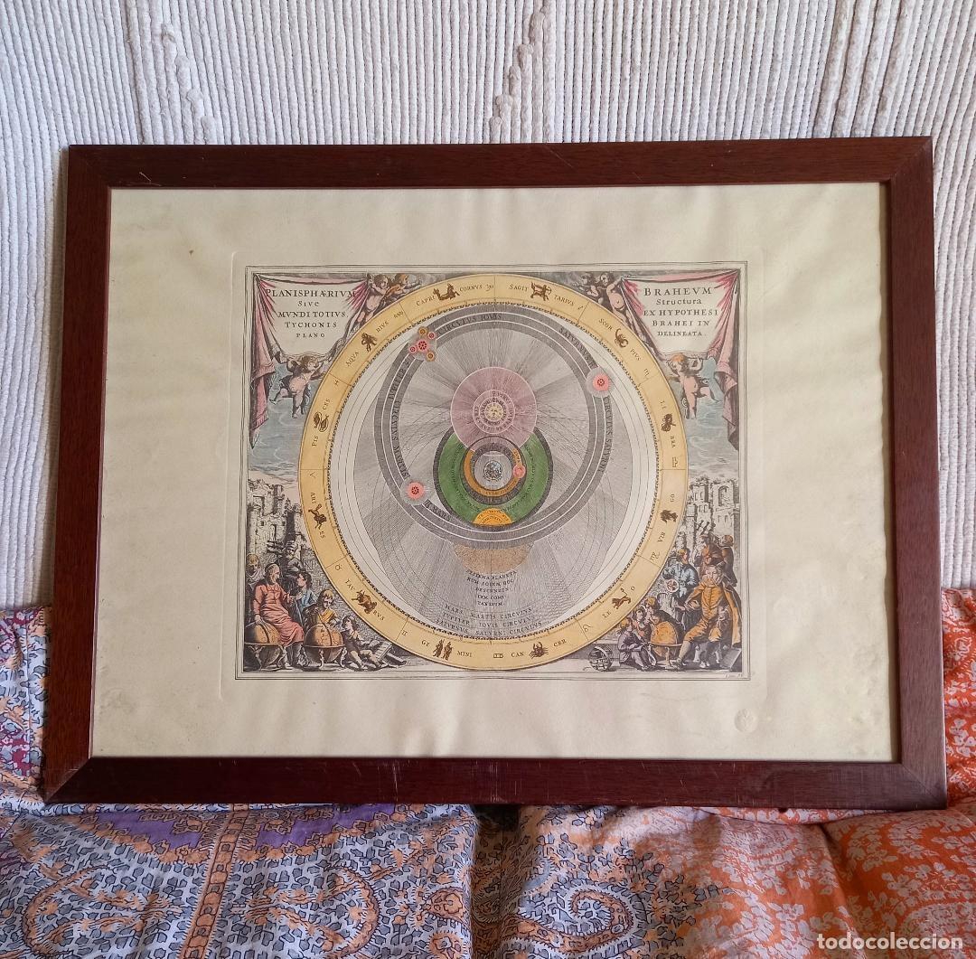 Otros Art&iacute;culos de Coleccionismo en Papel: Planisferio espacial con &oacute;rbitas de los planetas muy antiguo &uacute;nico