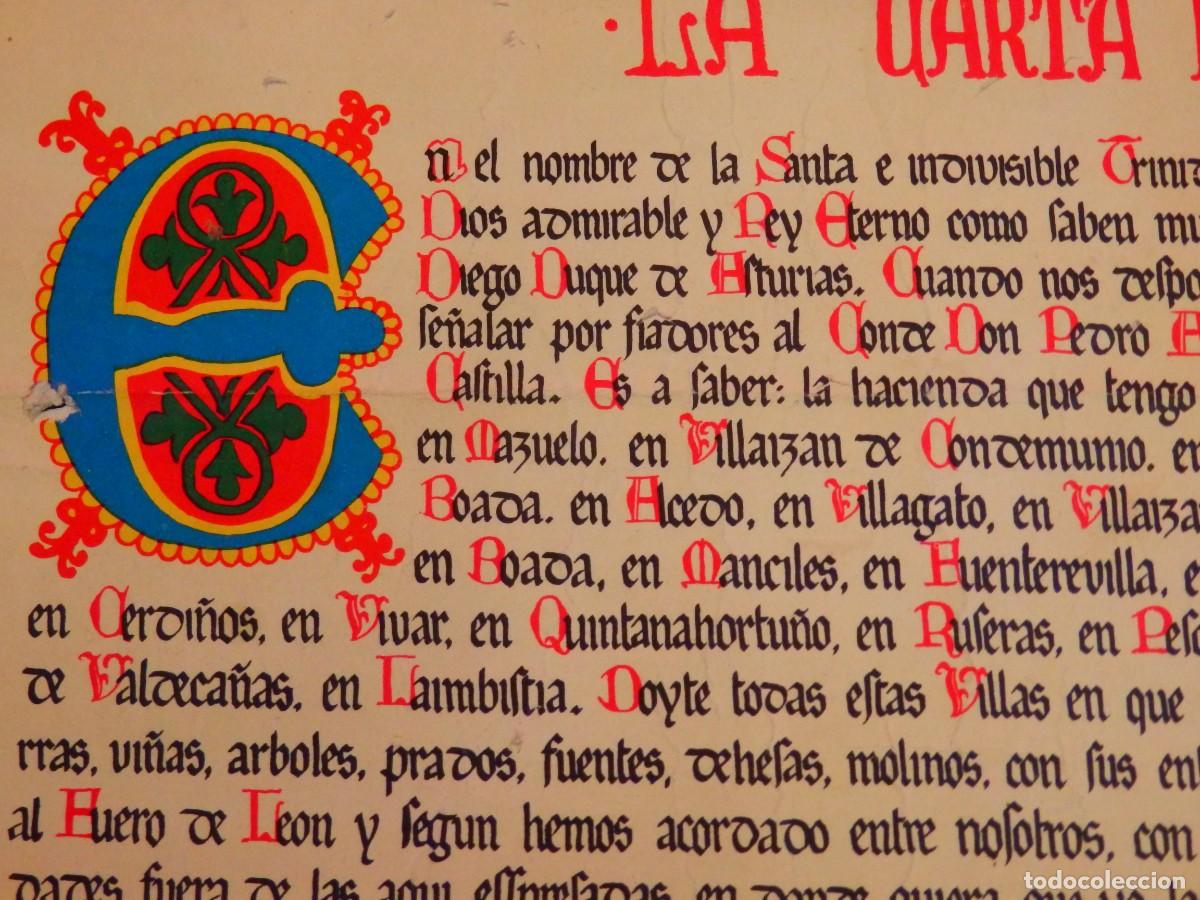 Otros Art&iacute;culos de Coleccionismo en Papel: Original Copia de la Carta de Arras del Cid y D&ordf; Jimena - Ximena * Tama&ntilde;o Grande / M. Herranz