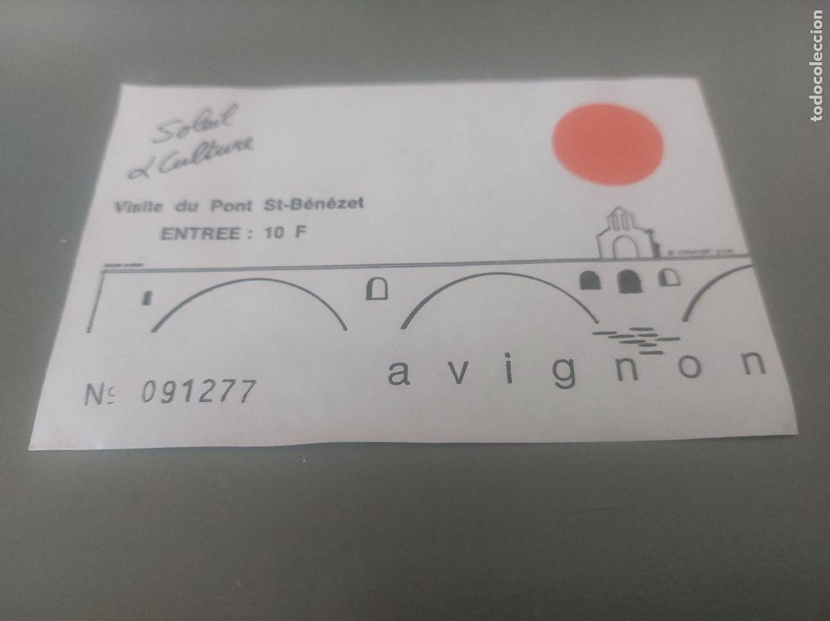 Otros Art&iacute;culos de Coleccionismo en Papel: SOLEIL Y CULTURA. AVIGNON. ENTRADA DE MUSEO. 91277. USADA. C-16