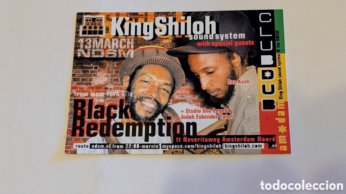 Otros Art&iacute;culos de Coleccionismo en Papel: Entrada Flyer SoundSystem. Black Redemtion. M&uacute;sica Reggae