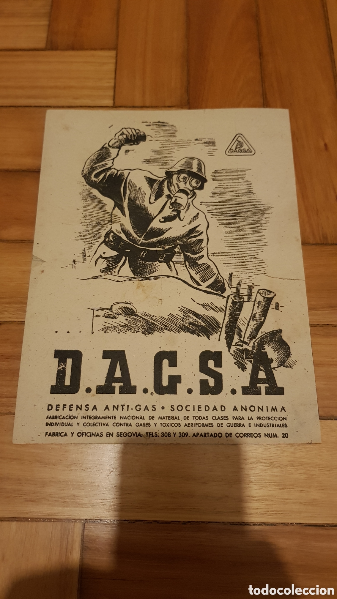 Otros Art&iacute;culos de Coleccionismo en Papel: G.A.G.S.A Defensa Anti- Gas