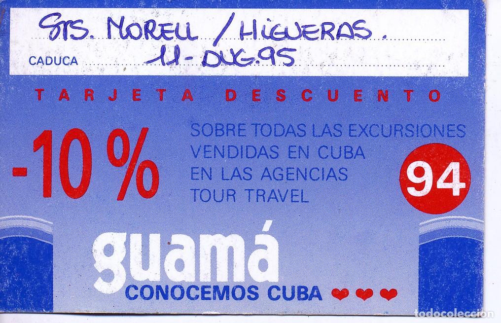 Collectionnisme Papier divers: anverso y el reverso tarjeta de descuento tur&iacute;stica Cuba d&eacute;cada de los 90