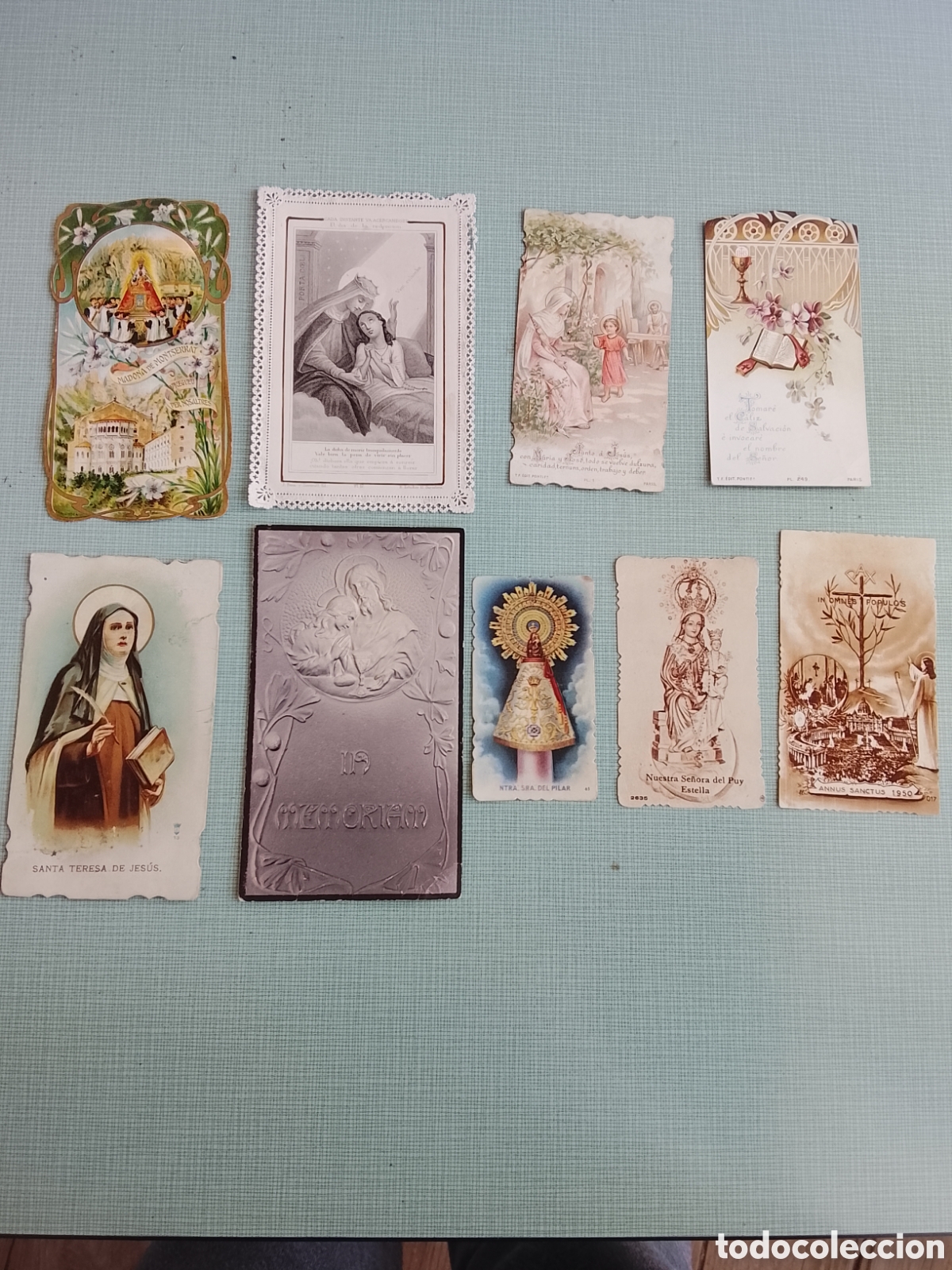 Otros Art&iacute;culos de Coleccionismo en Papel: Conjunto de 9 estampas antiguas troqueladas.