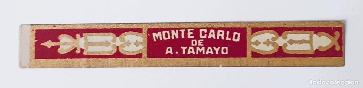 Otros Art&iacute;culos de Coleccionismo en Papel: Chinchal, Cigar Band, Antigua Vitola de Coleccion, MONTE CARLO, A606