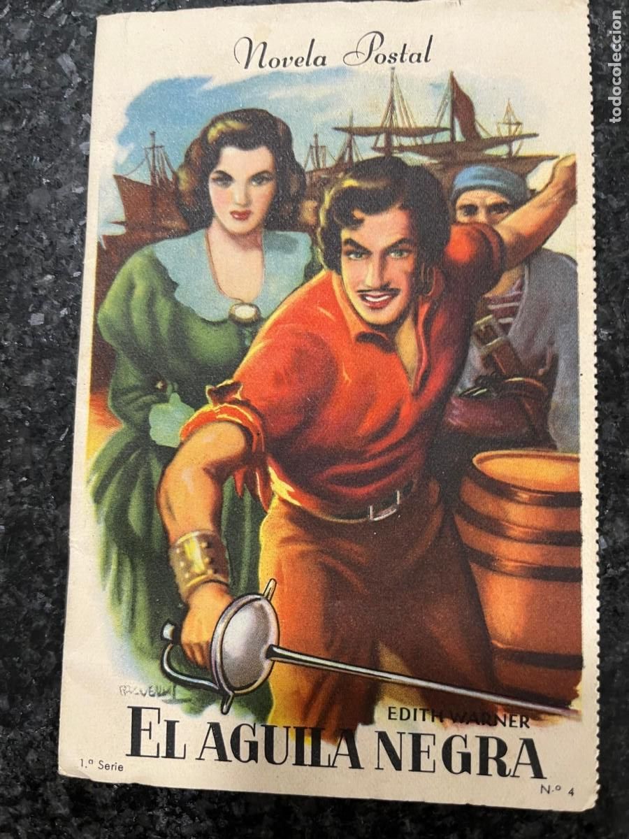 Otros Art&iacute;culos de Coleccionismo en Papel: novela postal El Aguila Negra Farmacia Laboratorio Punyed Reus