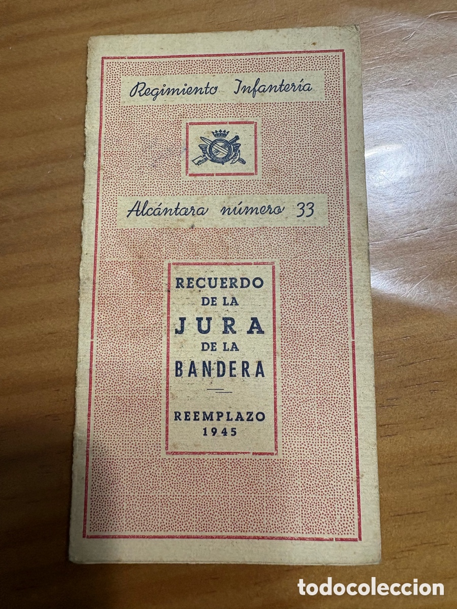 Otros Art&iacute;culos de Coleccionismo en Papel: Recuerdo jura bandera reemplazo 1945