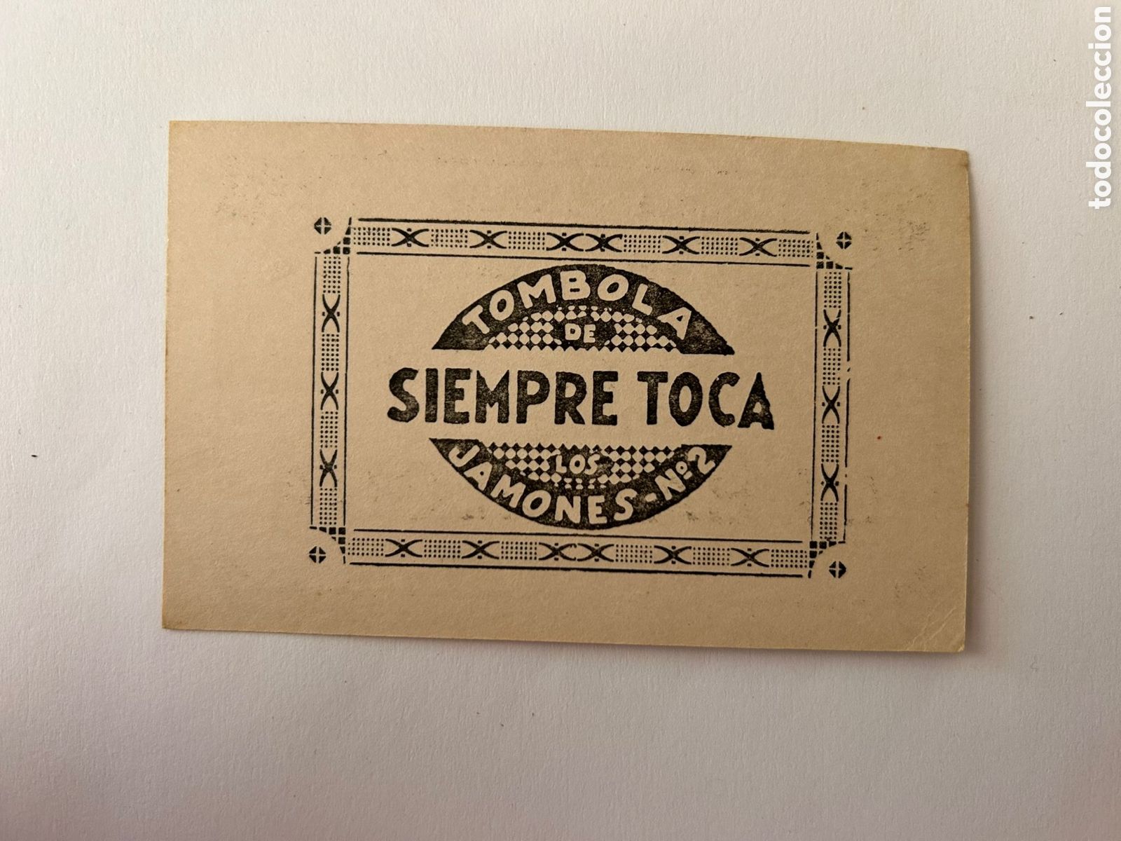 Otros Art&iacute;culos de Coleccionismo en Papel: Papeleta bal&oacute;n de futbol T&oacute;mbola jamones siempre toca