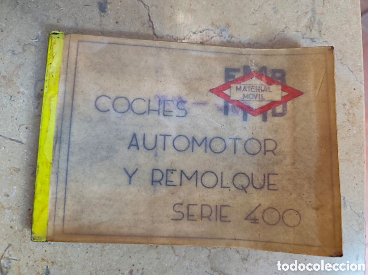 Otros Art&iacute;culos de Coleccionismo en Papel: Curioso y &uacute;nico Manual T&eacute;cnico Original FMB &ndash; Coches Automotor y Remolque Serie 400