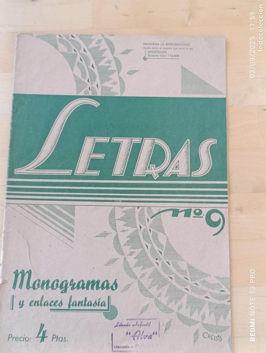 Otros Art&iacute;culos de Coleccionismo en Papel: ANTIGUA CUADERNILLO LETRAS MONOGRAMAS.