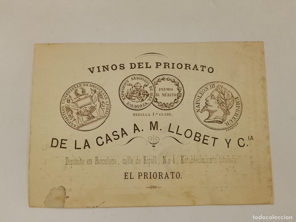 Otros Art&iacute;culos de Coleccionismo en Papel: VINOS DEL PRIORATO DE LA CASA A. ME. LLOBET Y CIA - PUBLICIDAD ANTIGUA -VER FOTOS-(115.706)