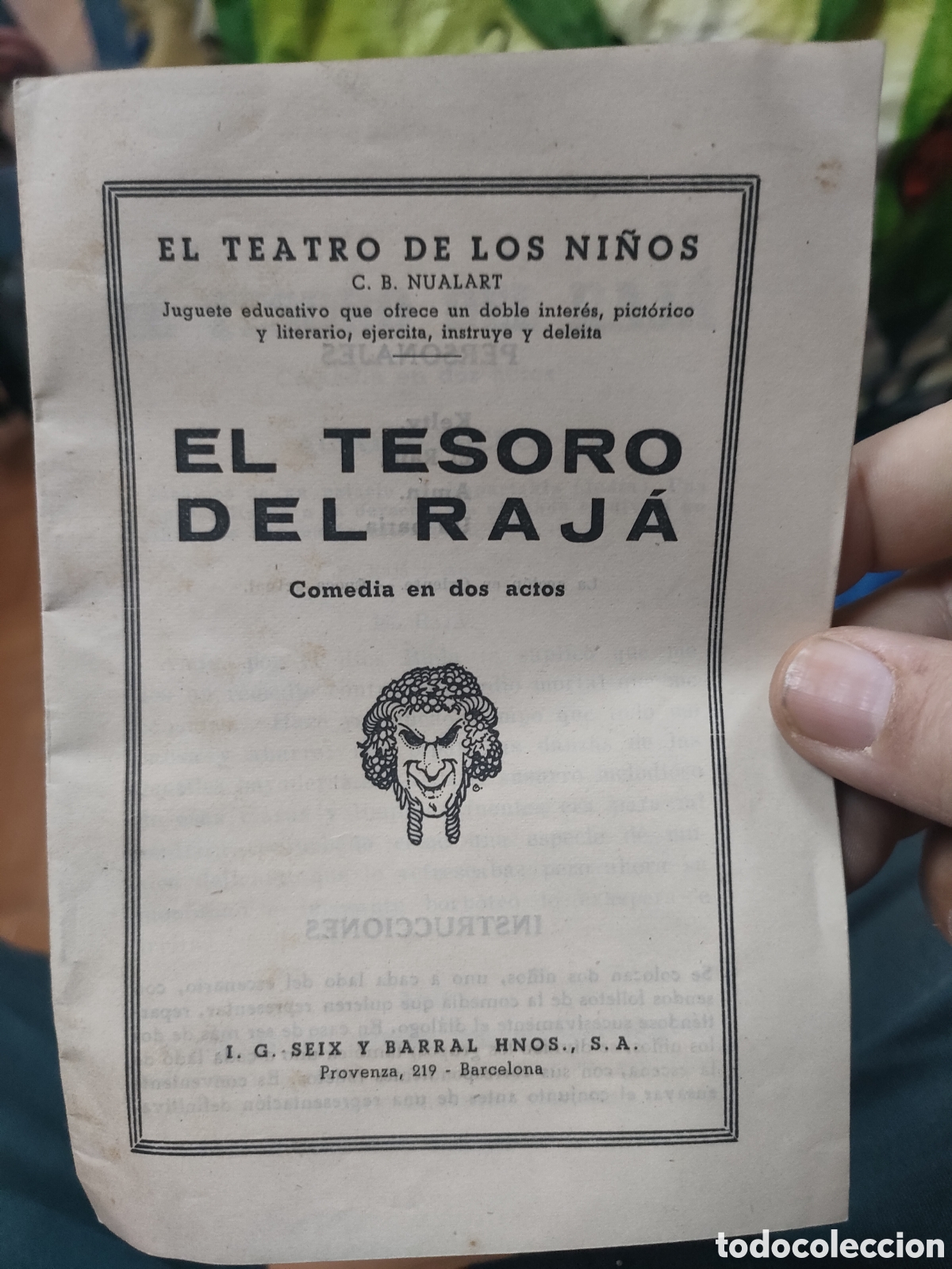 Otros Art&iacute;culos de Coleccionismo en Papel: El Tesoro del Raja EL TEATRO DE LOS NI&Ntilde;OS Comedia en dos actos 16 paginas