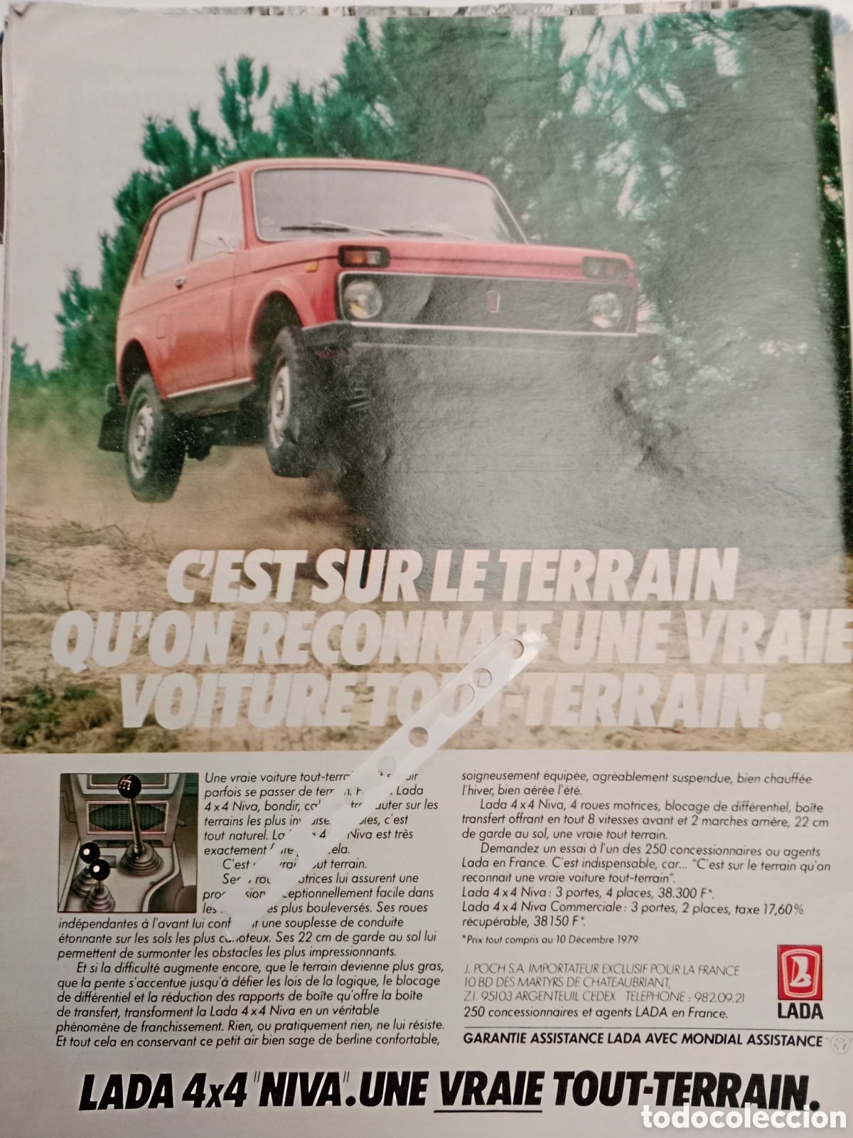 Otros Art&iacute;culos de Coleccionismo en Papel: Publicidad autom&oacute;vil todoterreno lada de 1980