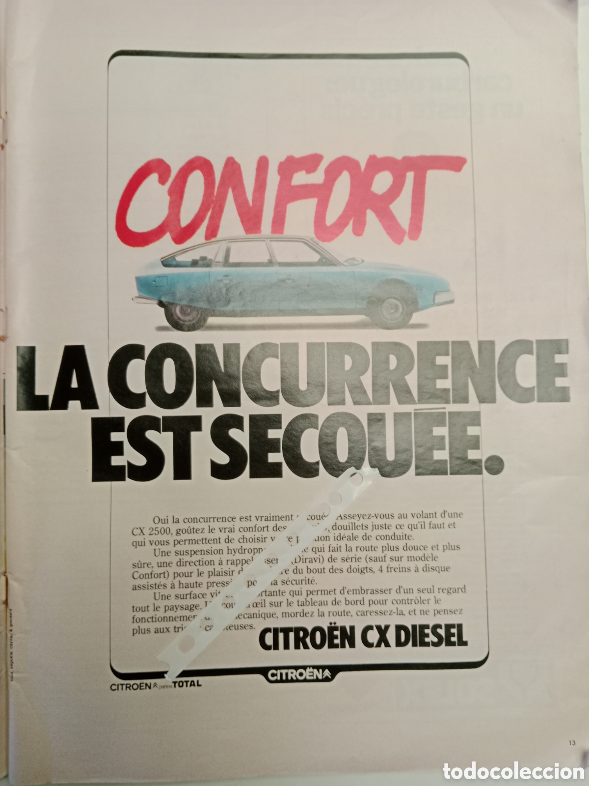 Otros Art&iacute;culos de Coleccionismo en Papel: Publicidad autom&oacute;vil Citroen cx de 1980